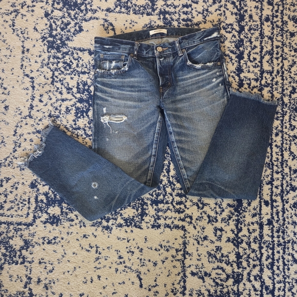 Moussy Dark Blue Ankle Jeans - Picture 9 of 9